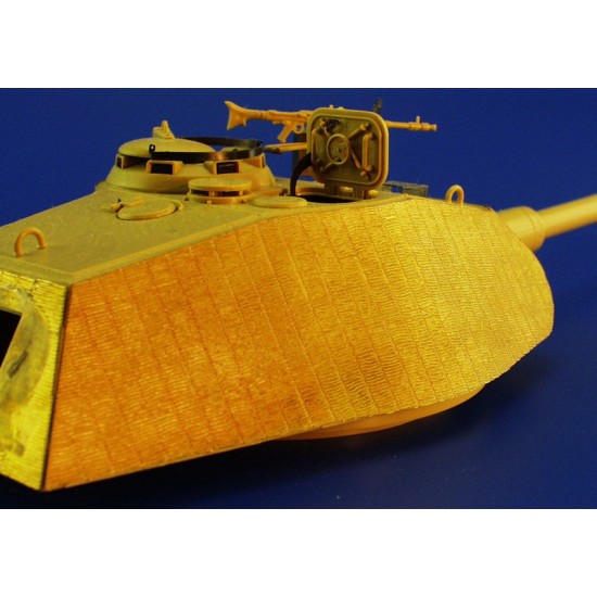 Photo-etched Zimmerit for 1/35 King Tiger Porsche turret for Tamiya kit