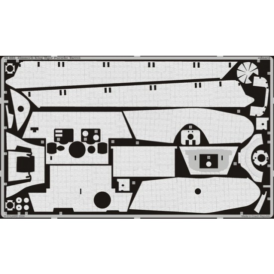 Photo-etched Zimmerit for 1/35 King Tiger Porsche Turret for Dragon kit Photo-etched Zimmerit for 1/35 King Tiger Porsche Turret for Dragon kit