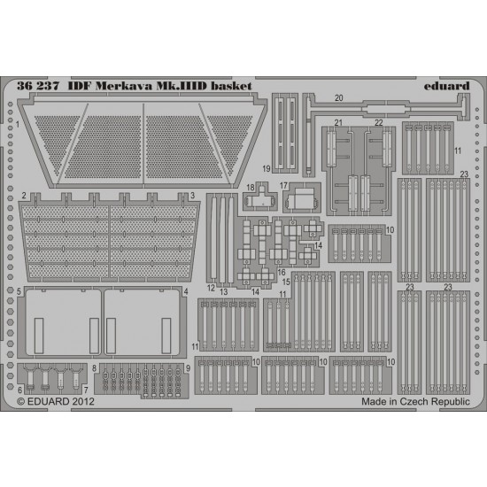 1/35 IDF Merkava Mk.IIID Photo-etched Basket for HobbyBoss kit #82441 1/35 IDF Merkava Mk.IIID Photo-etched Basket for HobbyBoss kit #82441