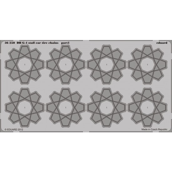 1/35 DB G-4 Staff Car Tyre Chains Detail Set for ICM kit (2 Photo-Etched Sheets) 1/35 DB G-4 Staff Car Tyre Chains Detail Set for ICM kit (2 Photo-Etched Sheets)