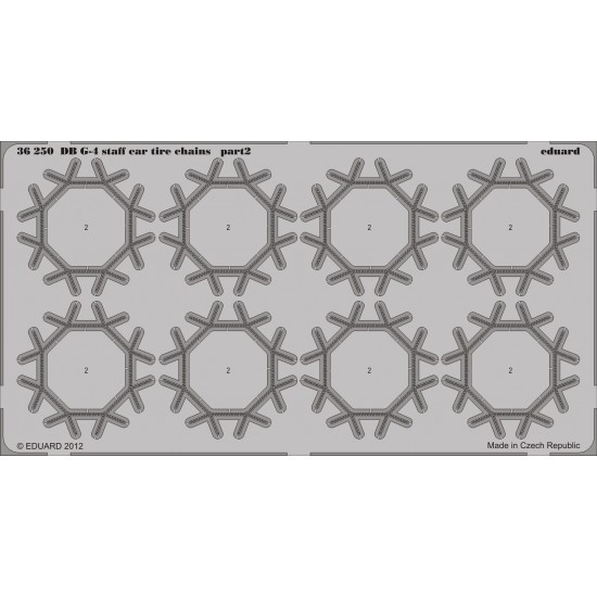 1/35 DB G-4 Staff Car Tyre Chains Detail Set for ICM kit (2 Photo-Etched Sheets) 1/35 DB G-4 Staff Car Tyre Chains Detail Set for ICM kit (2 Photo-Etched Sheets)