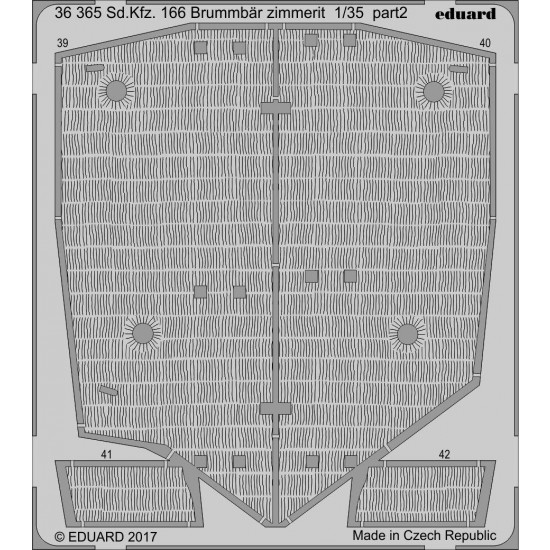 1/35 SdKfz.166 Brummbar Zimmerit Photo-etched Set for Tamiya (1pc) 1/35 SdKfz.166 Brummbar Zimmerit Photo-etched Set for Tamiya (1pc)