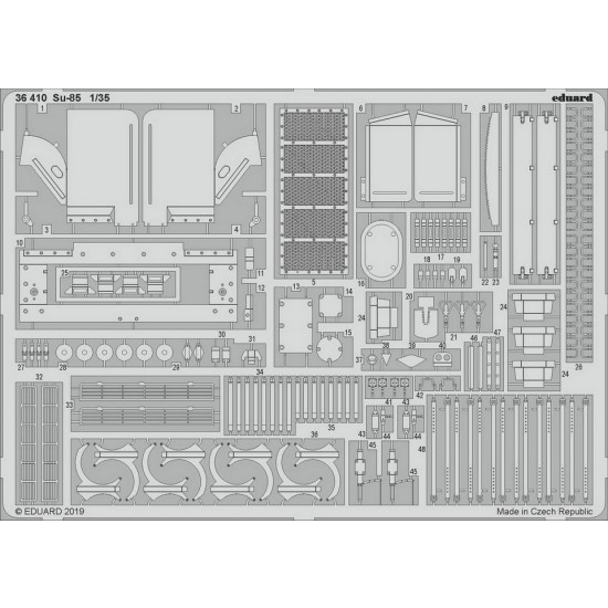 1/35 Su-85 Tank Destroyer Detail Set (Photo-etched Sheets) for Tamiya kits 1/35 Su-85 Tank Destroyer Detail Set (Photo-etched Sheets) for Tamiya kits