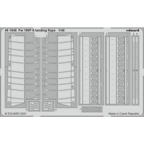 1/48 Focke-Wulf Fw 190F-8 Wurger Landing Flaps Detail Set for Eduard kits 1/48 Focke-Wulf Fw 190F-8 Wurger Landing Flaps Detail Set for Eduard kits