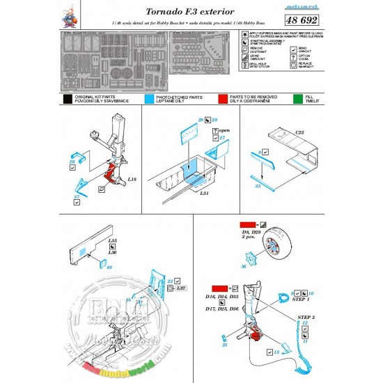 1/48 Tornado F.3 Exterior Set for HobbyBoss kit 1/48 Tornado F.3 Exterior Set for HobbyBoss kit