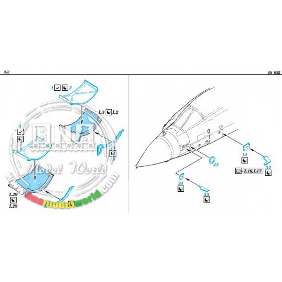 1/48 Tornado F.3 Exterior Set for HobbyBoss kit 1/48 Tornado F.3 Exterior Set for HobbyBoss kit