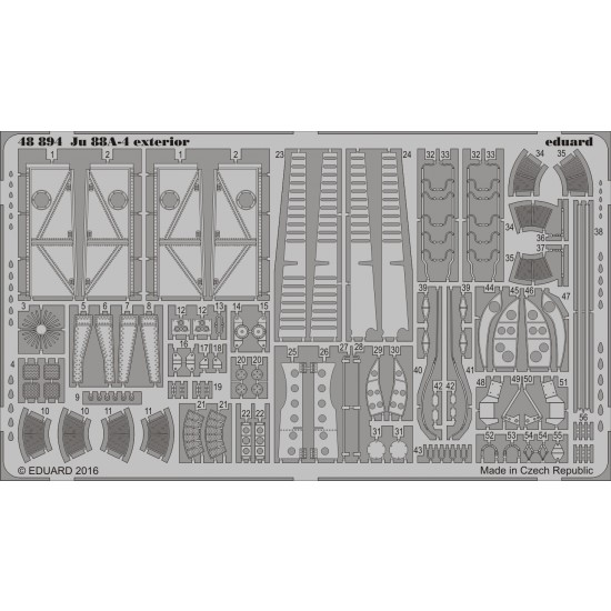 1/48 Junkers Ju 88A-4 Exterior Detail Set for ICM kit (1 Photo-Etched Sheet) 1/48 Junkers Ju 88A-4 Exterior Detail Set for ICM kit (1 Photo-Etched Sheet)