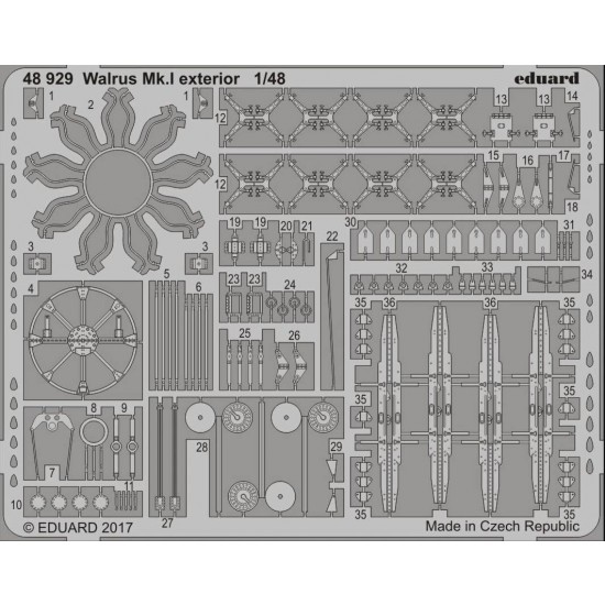 1/48 Supermarine Walrus Mk.I Exterior Detail Set for Airfix kit 1/48 Supermarine Walrus Mk.I Exterior Detail Set for Airfix kit