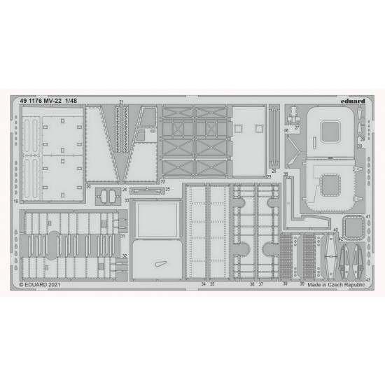 1/48 Bell Boeing MV-22 Osprey Detail Set for HobbyBoss kits 1/48 Bell Boeing MV-22 Osprey Detail Set for HobbyBoss kits