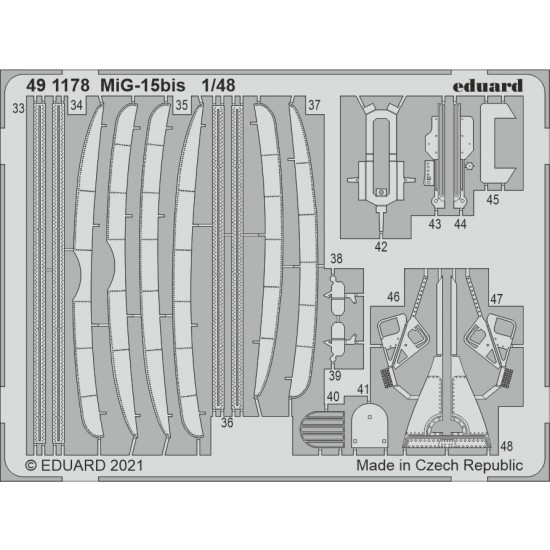 1/48 Mikoyan-Gurevich MiG-15bis Detail Set for Bronco/Hobby 2000 kits 1/48 Mikoyan-Gurevich MiG-15bis Detail Set for Bronco/Hobby 2000 kits