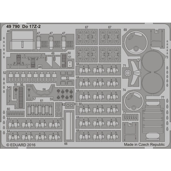 1/48 Dornier Do 17Z-2 Detail Set for ICM kit #48244 (2 Photo-Etched Sheets) 1/48 Dornier Do 17Z-2 Detail Set for ICM kit #48244 (2 Photo-Etched Sheets)