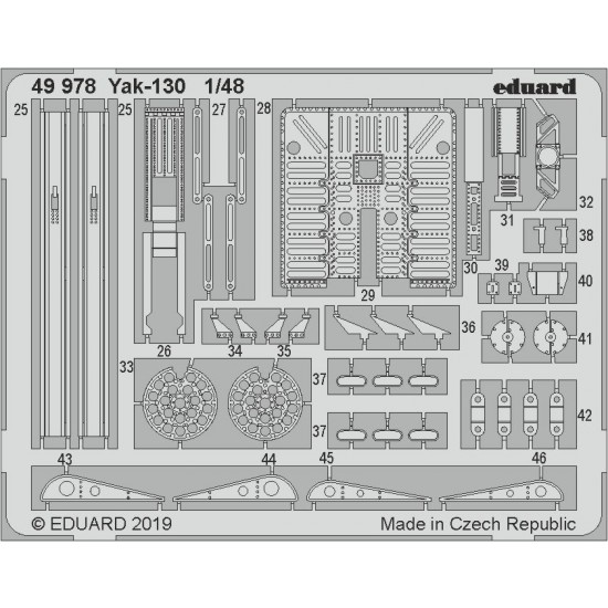 1/48 Yakovlev Yak-130 Mitten Detail Set for Zvezda kits 1/48 Yakovlev Yak-130 Mitten Detail Set for Zvezda kits