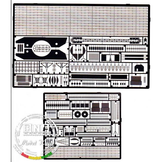 Photo-etched parts for 1/350 German Bismarck for Tamiya kit Photo-etched parts for 1/350 German Bismarck for Tamiya kit