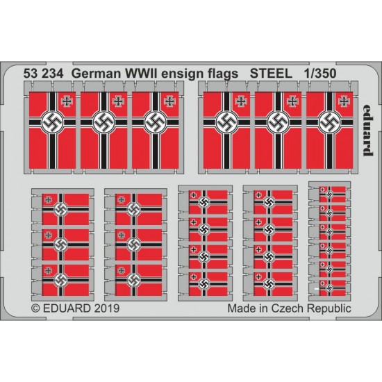 1/350 WWII German Ensign Flags Photo-etched Detail set