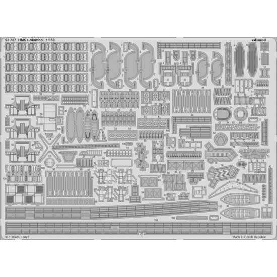 1/350 HMS Colombo Light Cruiser Detail set for Trumpeter kits 1/350 HMS Colombo Light Cruiser Detail set for Trumpeter kits