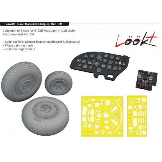 1/48 Martin B-26B Marauder Detail Parts for ICM kits 1/48 Martin B-26B Marauder Detail Parts for ICM kits