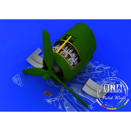 1/48 R-2800-10 Engine for Eduard F6F Hellcat kit - Brassin Set 1/48 R-2800-10 Engine for Eduard F6F Hellcat kit - Brassin Set
