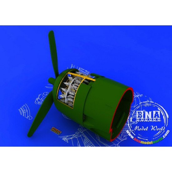 1/48 R-2800-10 Engine for Eduard F6F Hellcat kit - Brassin Set 1/48 R-2800-10 Engine for Eduard F6F Hellcat kit - Brassin Set