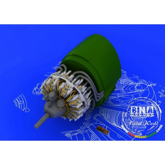 1/48 R-2800-10 Engine for Eduard F6F Hellcat kit - Brassin Set 1/48 R-2800-10 Engine for Eduard F6F Hellcat kit - Brassin Set