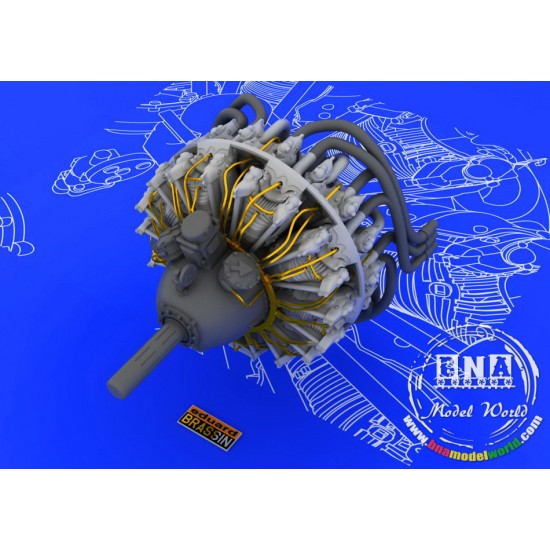 1/48 R-2800-10 Engine for Eduard F6F Hellcat kit - Brassin Set 1/48 R-2800-10 Engine for Eduard F6F Hellcat kit - Brassin Set