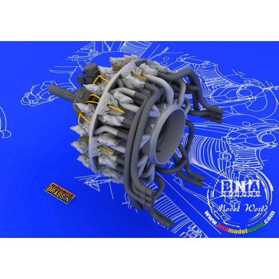 1/48 R-2800-10 Engine for Eduard F6F Hellcat kit - Brassin Set 1/48 R-2800-10 Engine for Eduard F6F Hellcat kit - Brassin Set