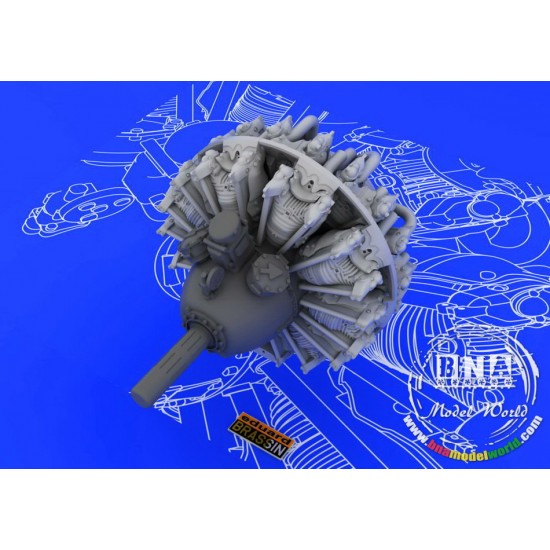 1/48 R-2800-10 Engine for Eduard F6F Hellcat kit - Brassin Set 1/48 R-2800-10 Engine for Eduard F6F Hellcat kit - Brassin Set