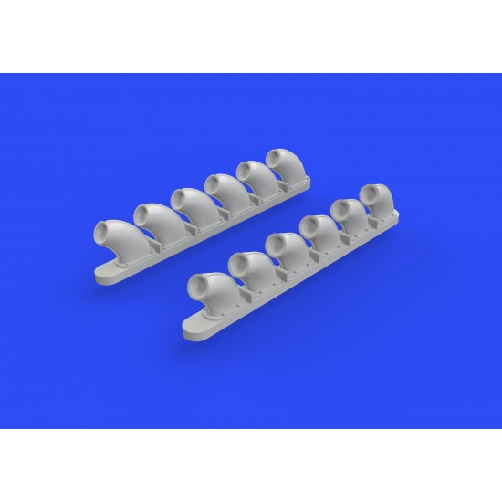 1/48 Curtiss P-40B Tomahawk Exhaust Stacks for Airfix kit 1/48 Curtiss P-40B Tomahawk Exhaust Stacks for Airfix kit