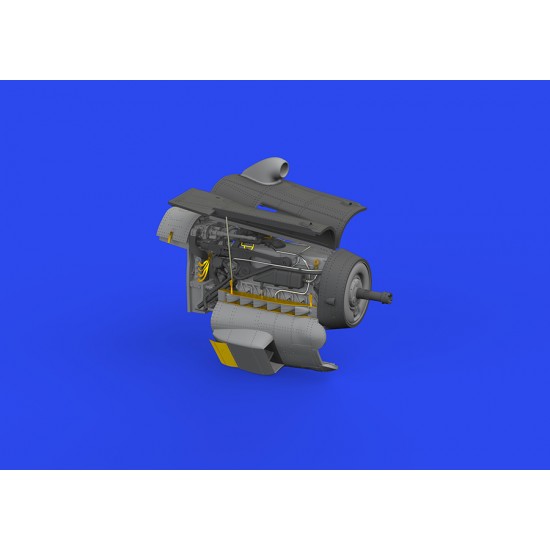 1/48 Messerschmitt Bf 109G-10/U4 Engine Detail Brassin Set for Eduard kits 1/48 Messerschmitt Bf 109G-10/U4 Engine Detail Brassin Set for Eduard kits
