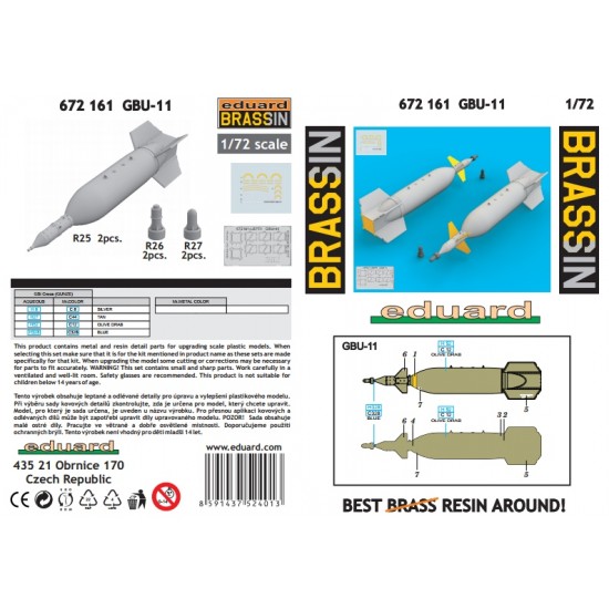 1/72 GBU-11 Brassin Set 1/72 GBU-11 Brassin Set