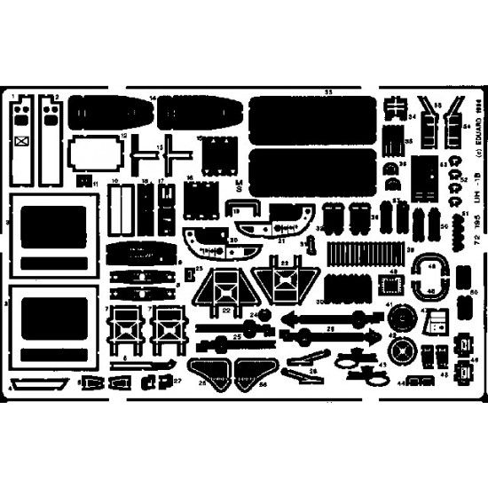 Photoetch for 1/72 Bell UH-1B Huey Helicopter for Italeri kit