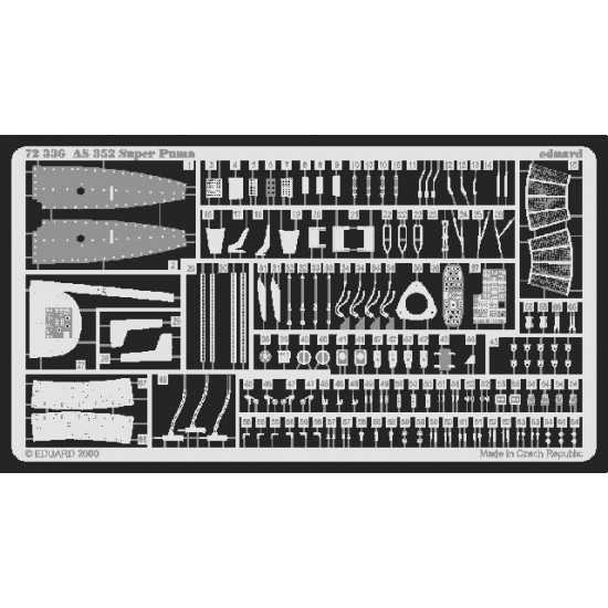 Photoetch for 1/72 AS-352 Super Puma for Italeri kit Photoetch for 1/72 AS-352 Super Puma for Italeri kit