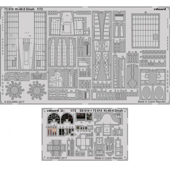 1/72 Ki-46 II Dinah Photo-Etched Set for Hasegawa Models 1/72 Ki-46 II Dinah Photo-Etched Set for Hasegawa Models
