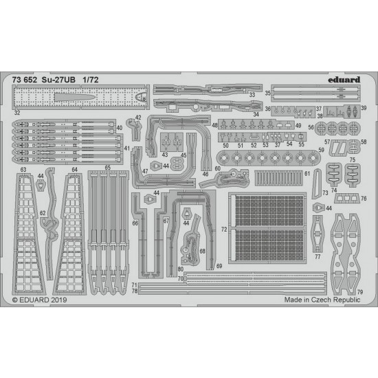 1/72 Sukhoi Su-27UB Detail Set (Photo-etched Sheets) for Zvezda kits 1/72 Sukhoi Su-27UB Detail Set (Photo-etched Sheets) for Zvezda kits