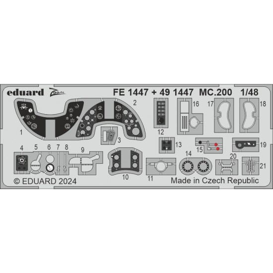 1/48 Macchi MC 200 Saetta Super Detail Set for Italeri kits 1/48 Macchi MC 200 Saetta Super Detail Set for Italeri kits
