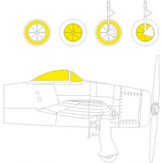 1/72 Grumman F8F-1 Bearcat Paint Masking for HobbyBoss kits 1/72 Grumman F8F-1 Bearcat Paint Masking for HobbyBoss kits