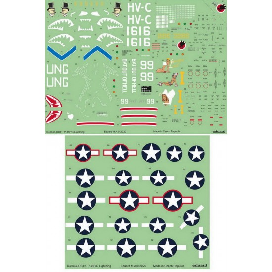 Eduard Decals D48047 1/48 Lockheed P-38F/G Lightning 