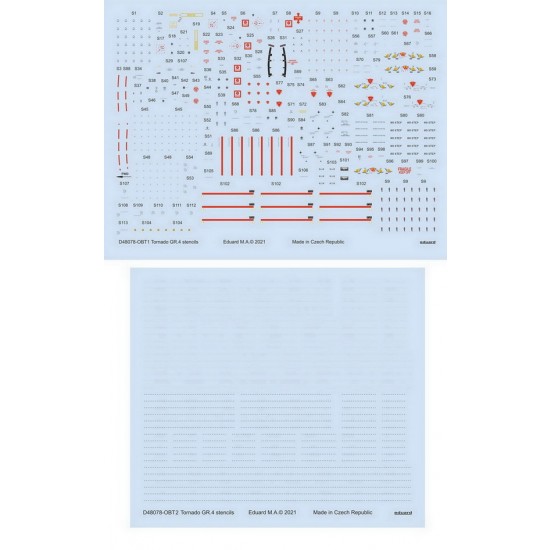 1/48 Panavia Tornado GR.4 Stencils Decals for Revell kits 1/48 Panavia Tornado GR.4 Stencils Decals for Revell kits