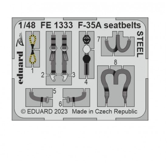 1/48 Lockheed Martin F-35A Lightning II Seatbelts for Tamiya kits 1/48 Lockheed Martin F-35A Lightning II Seatbelts for Tamiya kits