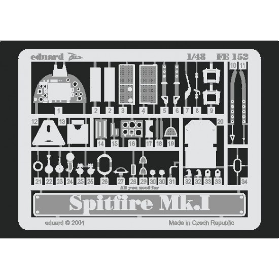1/48 Supermarine Spitfire Mk.I Detail-up Set Vol.2 for Tamiya kit 1/48 Supermarine Spitfire Mk.I Detail-up Set Vol.2 for Tamiya kit