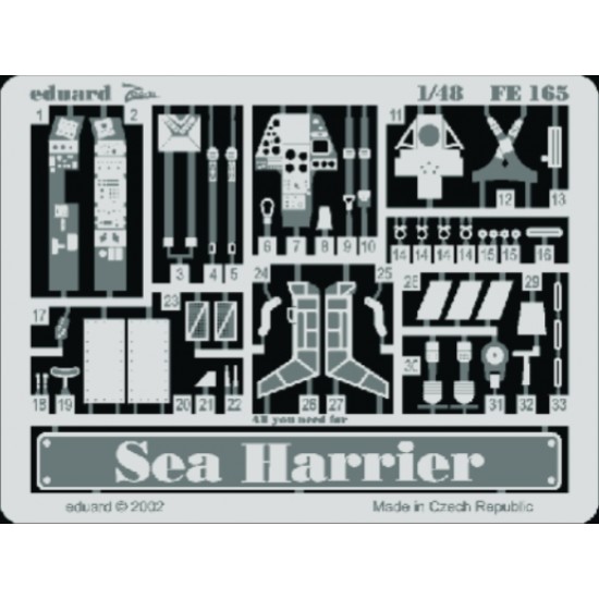 Photoetch for 1/48 Sea Harrier FRS.1 for Tamiya kit Photoetch for 1/48 Sea Harrier FRS.1 for Tamiya kit