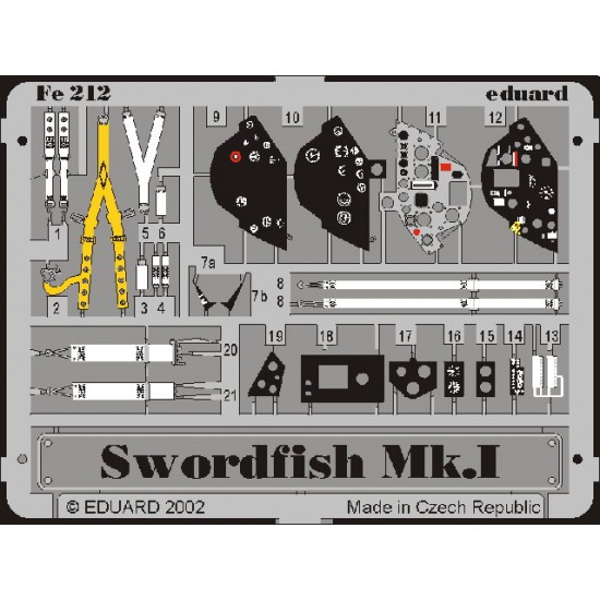 Colour Photoetch for 1/48 Fairey Swordfish Mk.I for Tamiya kit Colour Photoetch for 1/48 Fairey Swordfish Mk.I for Tamiya kit