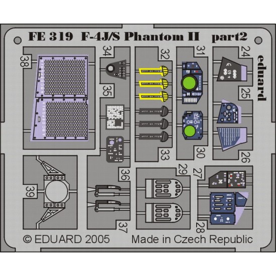 Colour Photoetch for 1/48 McDonnell F-4J/S for Hasegawa kit Colour Photoetch for 1/48 McDonnell F-4J/S for Hasegawa kit
