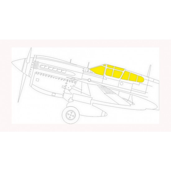 1/32 Curtiss P-40M Warhawk TFace Paint Masking for Trumpeter kits 1/32 Curtiss P-40M Warhawk TFace Paint Masking for Trumpeter kits