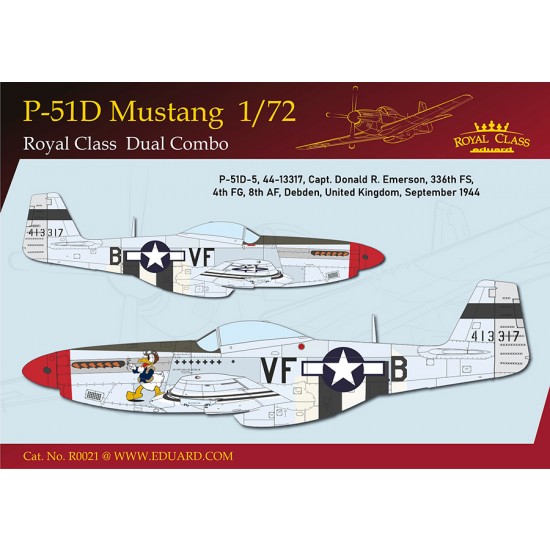 1/72 US P-51D Mustang Fighter Dual Combo [Royal Class Edition]