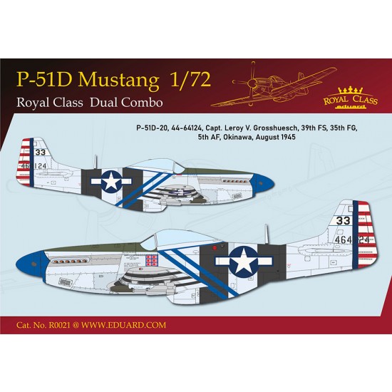 1/72 US P-51D Mustang Fighter Dual Combo [Royal Class Edition]