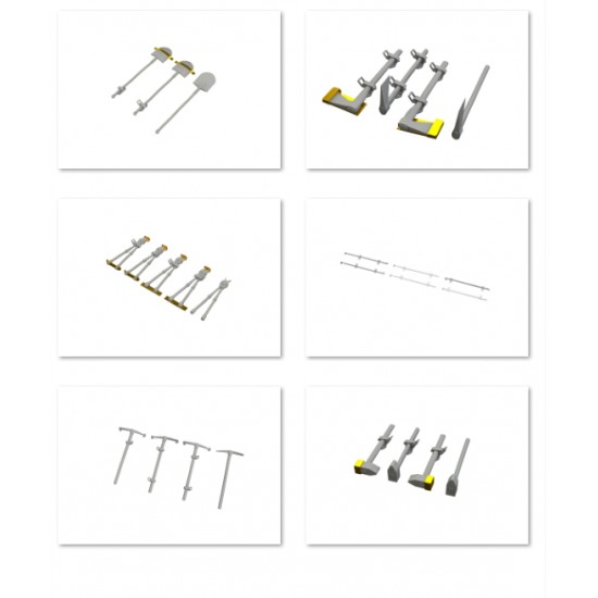 1/35 WWII German Tool set 1/35 WWII German Tool set