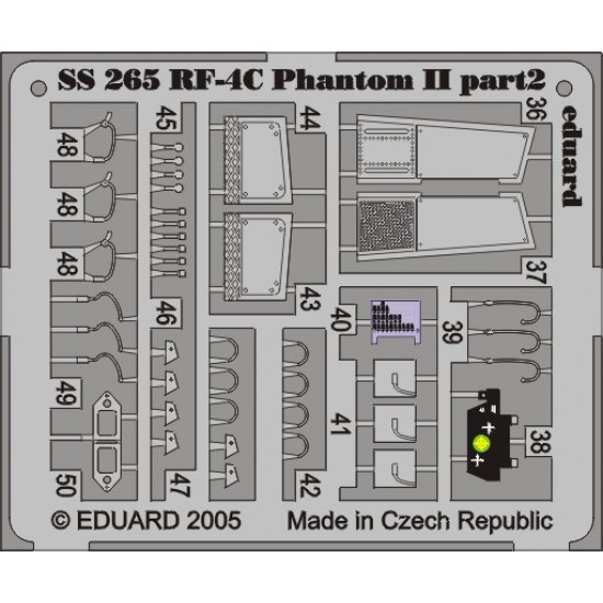 Colour Photoetch for 1/72 McDonnell Douglas RF-4C Phantom II for Hasegawa kit Colour Photoetch for 1/72 McDonnell Douglas RF-4C Phantom II for Hasegawa kit