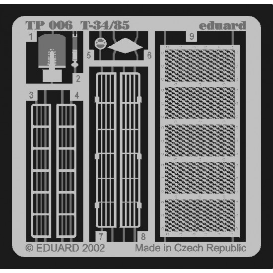 Photoetch for 1/35 Russian T-34/85 Tank for Tamiya kit Photoetch for 1/35 Russian T-34/85 Tank for Tamiya kit