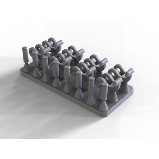 1/35 US Post War Tanks Hooks with Pins Set for 2 Vehicles 1/35 US Post War Tanks Hooks with Pins Set for 2 Vehicles