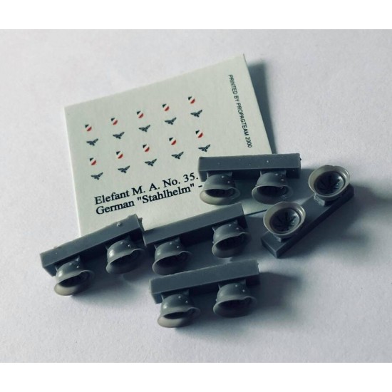 1/35 German Luftwaffe Steel Helmets (10 Helmets & Decals) 1/35 German Luftwaffe Steel Helmets (10 Helmets & Decals)